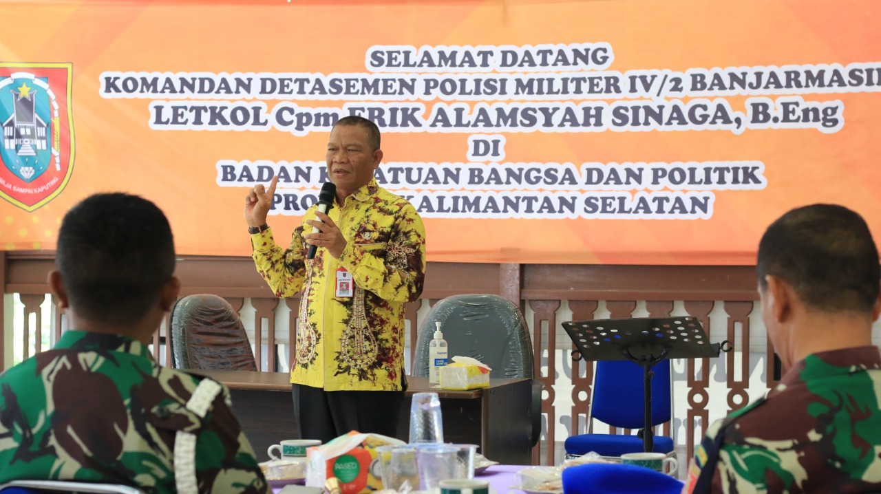 Bakesbangpol Kalsel Terima Kunker Komandan PM VI/2 Banjarmasin