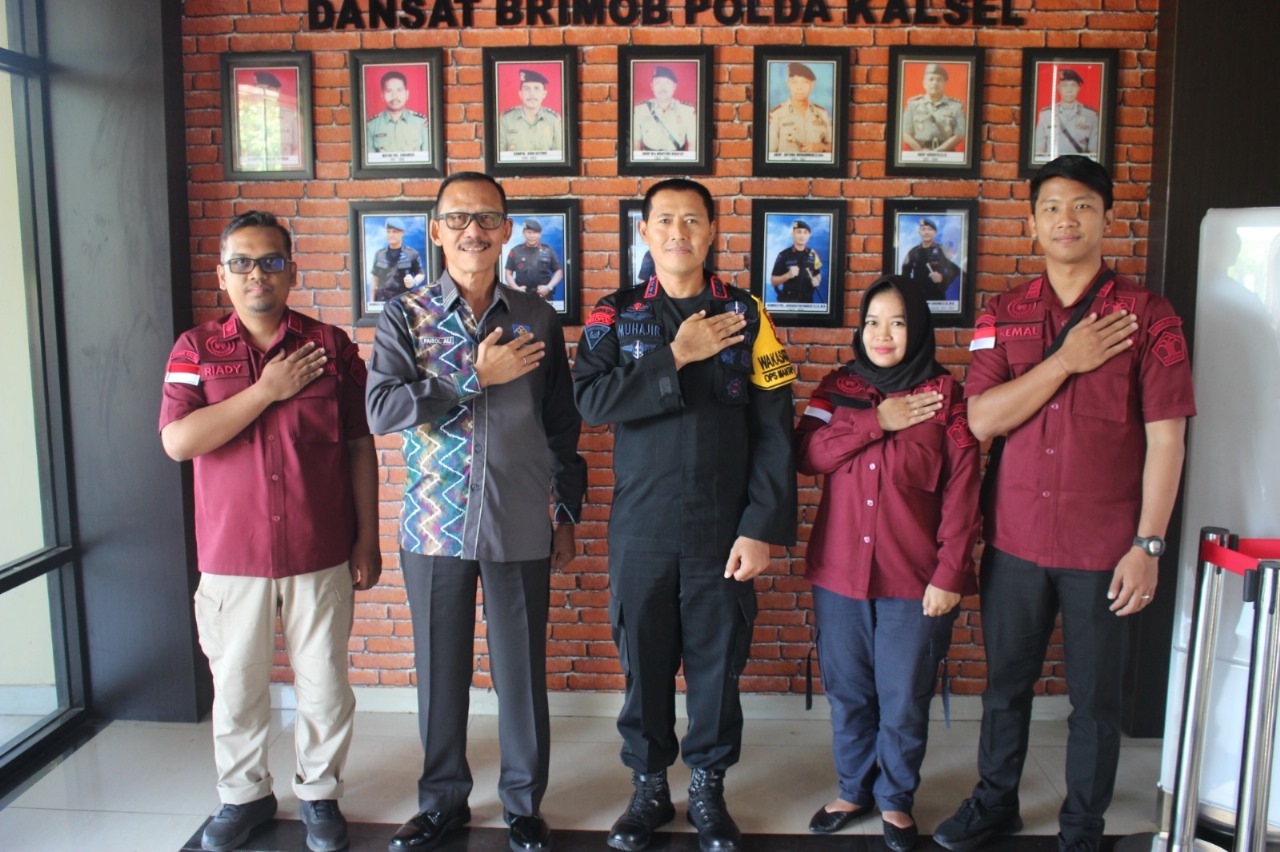 Kemenkumham Kalsel Koordinasi SKB Kesamaptaan Bersama Satbrimob Polda Kalsel