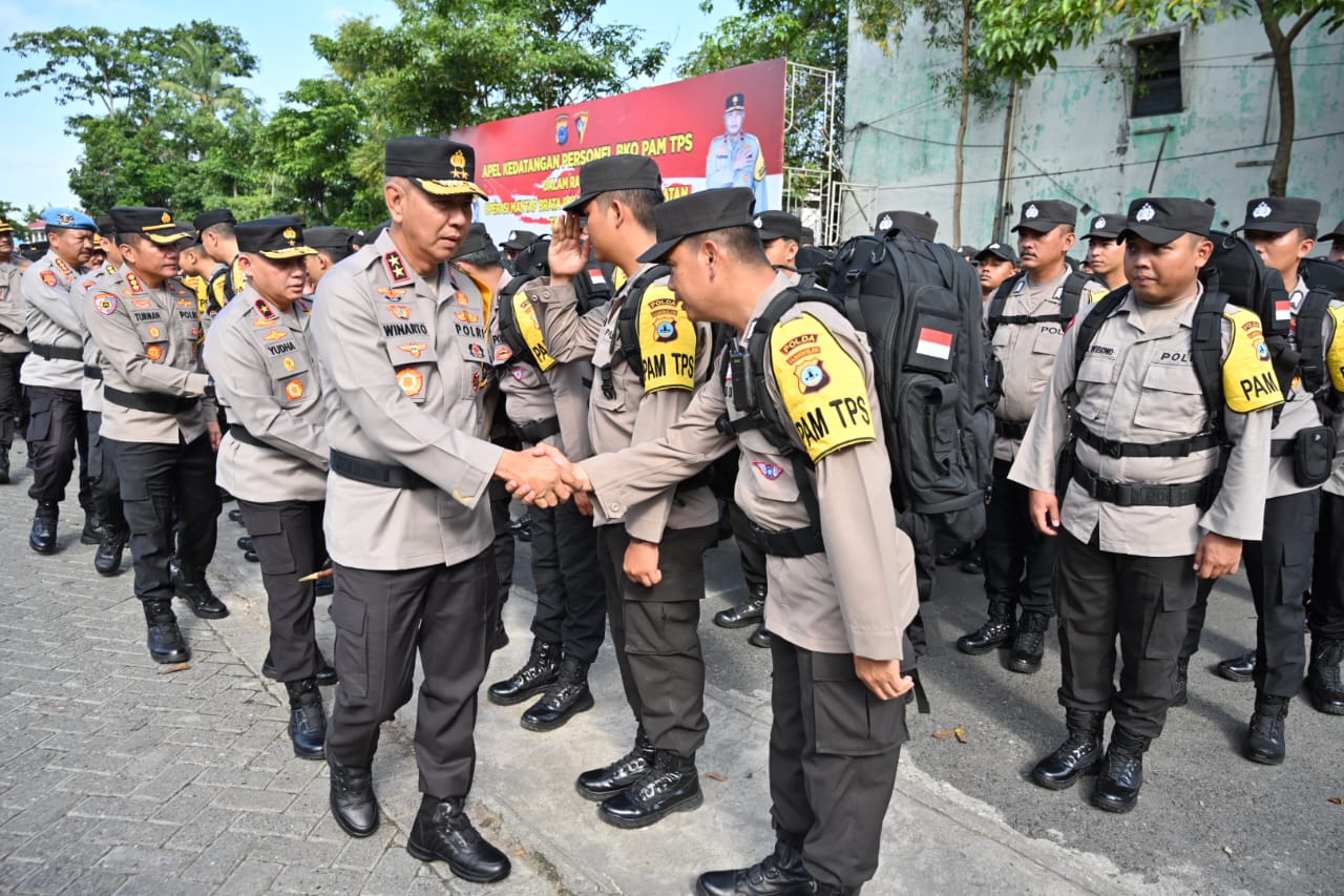 Irjen Pol Winarto Pimpin Apel Penyambutan Personel BKO Pengamanan TPS