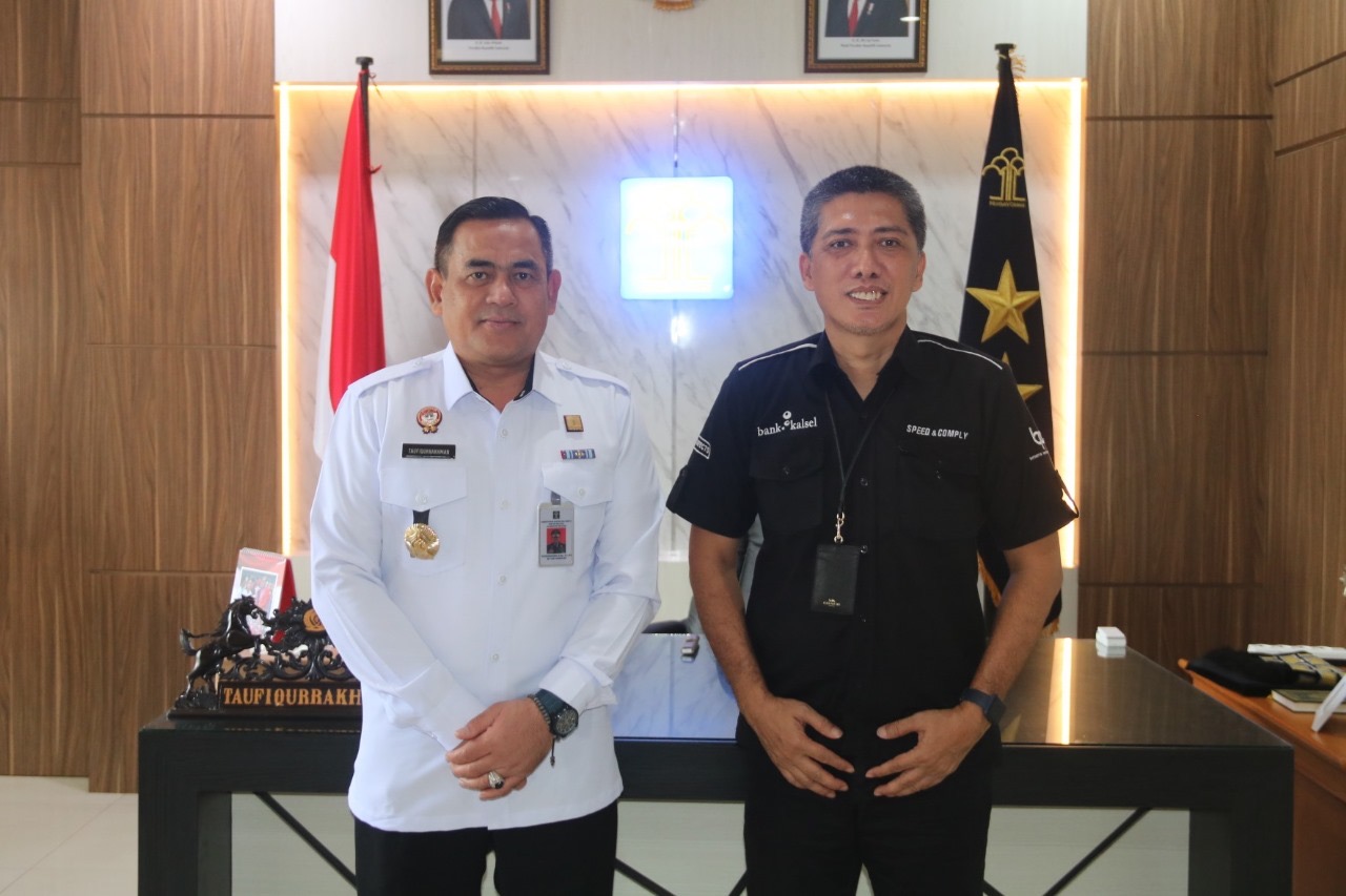 Sinergi Majukan UMKM Banua, Kakanwil Kemenkumham Kalsel Terima Kunjungan Dirut Bank Kalse