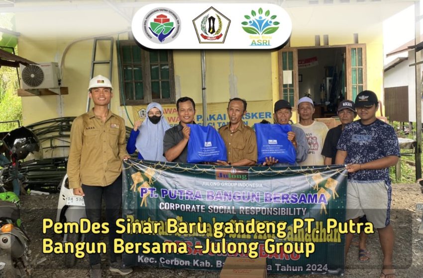  Bagikan Ratusan Paket Sembako ke Masyarakat, Pemerintah Desa Sinar Baru gandeng PT PBB – Julong Group