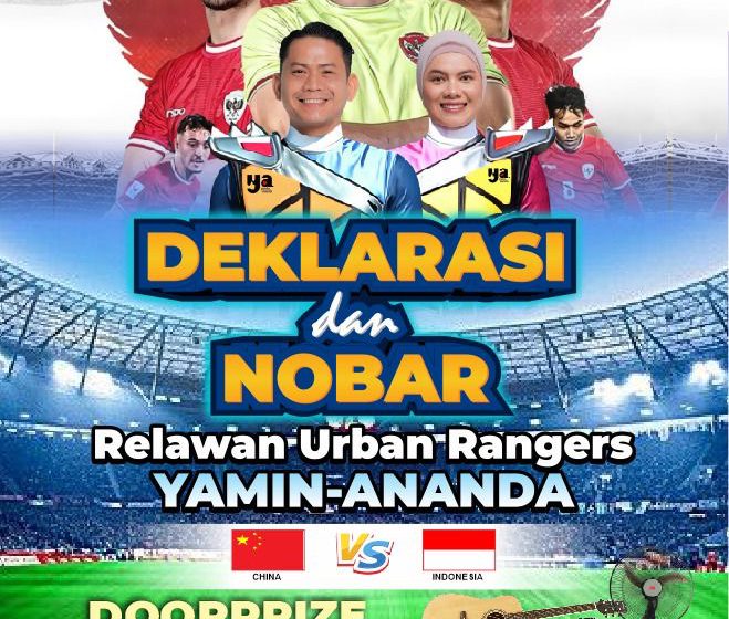  Dideklarasikan Hari Ini, Relawan Urban Rangers Siap Galang Dukungan Untuk Menangkan Yamin-Ananda