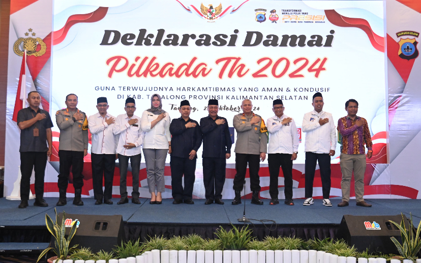  Polda Kalsel Gelar Deklarasi Pilkada Damai Kabupaten Tabalong 2024