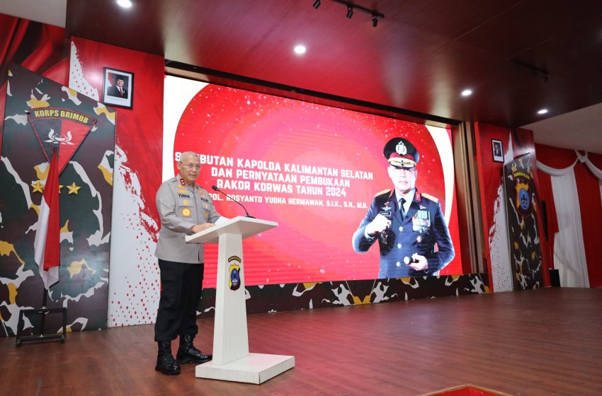  Kapolda Kalsel Irjen Pol Rosyanto Yudha Hermawan Buka Rakor Korwas PPNS Tahun 2024