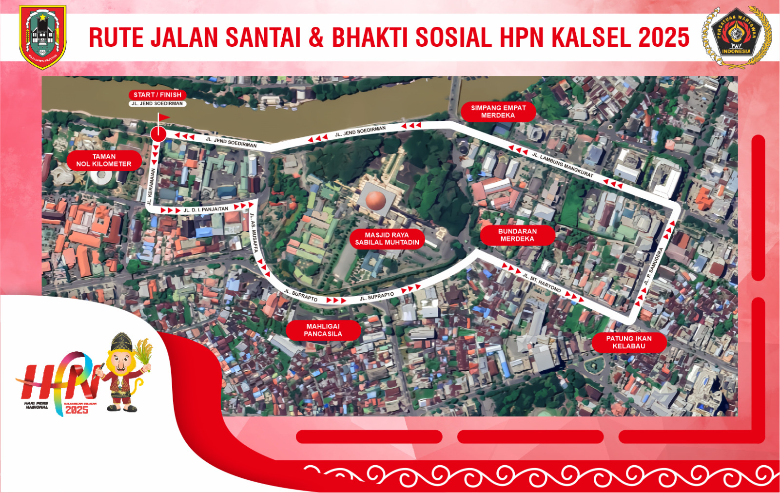 Ribuan Peserta Siap Serbu Jalan Sehat HPN 2025 Kalsel, Doorprize Mewah Menanti!