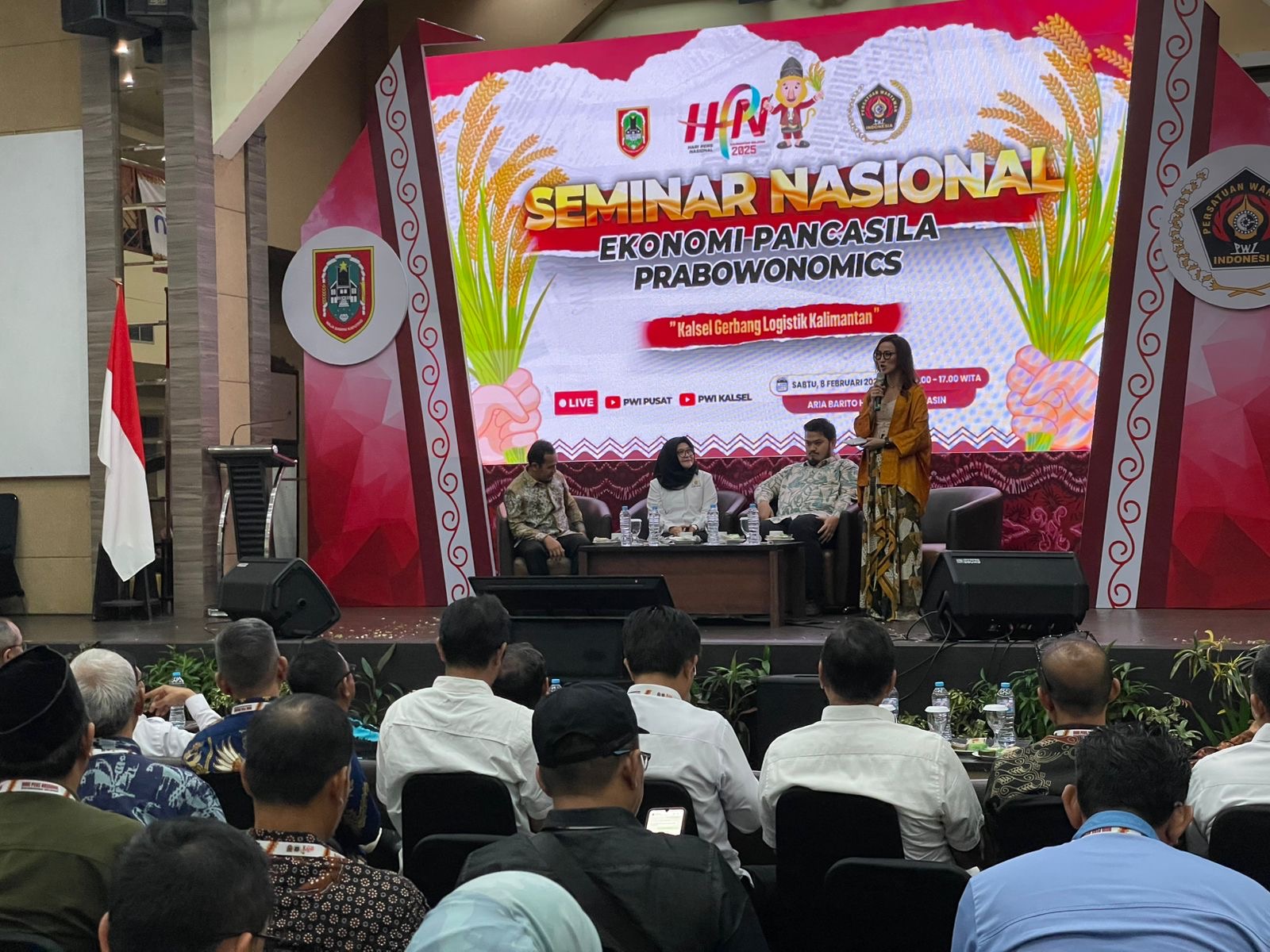 Ekonomi Pancasila Prabowonomics jadi Pembahasan Menarik di Seminar HPN 2025 Kalsel