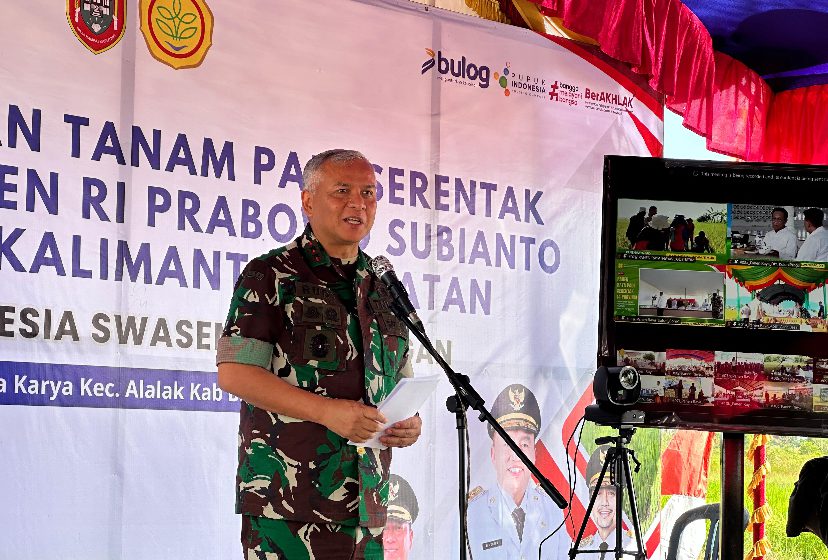  Dukung Ketahanan Pangan Nasional, Pangdam VI/Mulawarman Panen Raya dan Tanam Serentak di Kalimantan Selatan